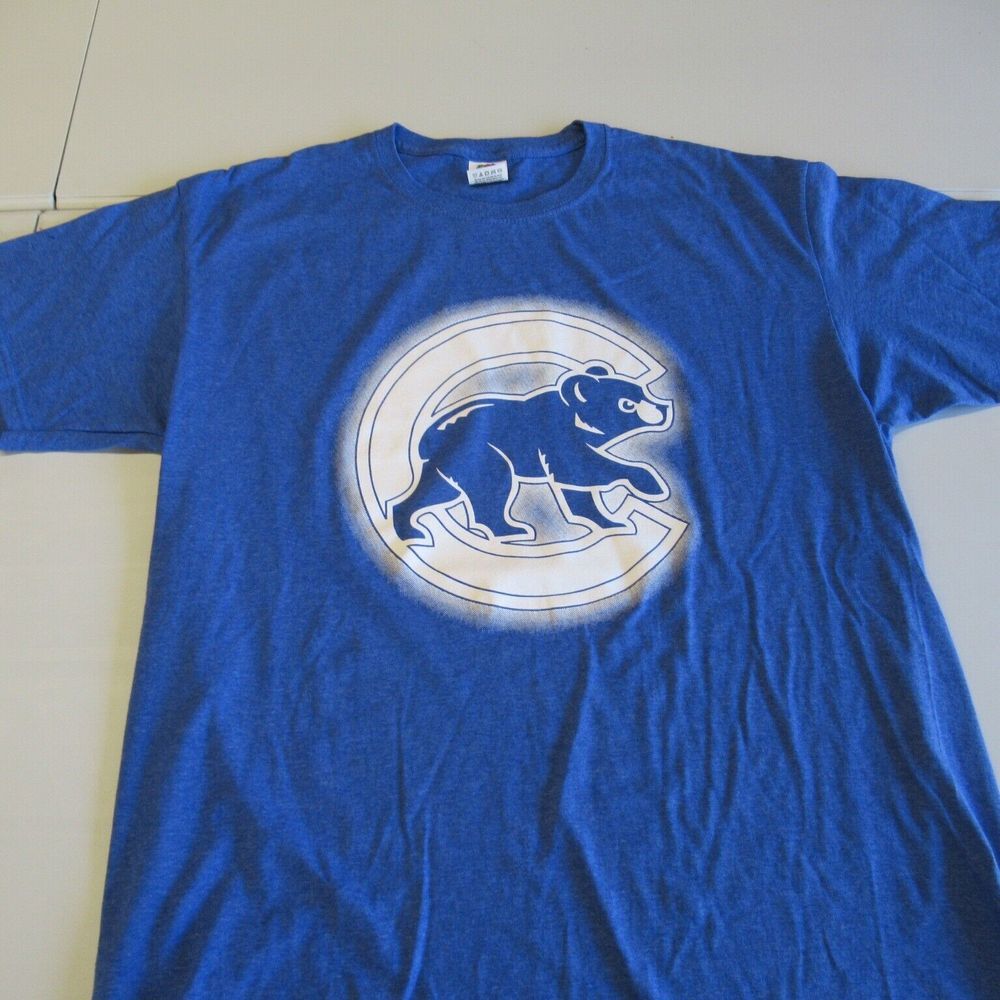 Chicago‎ Cubs Blue White Baby Cub Shirt Size Large